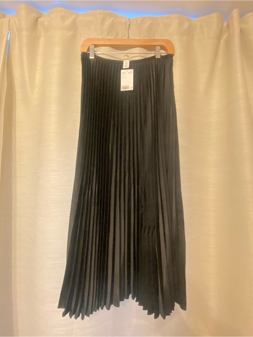 Pleated Black Women's Skirt